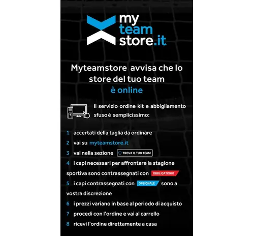 ORDINA IL KIT DI RAPPRESENTANZA E ALLENAMENTO