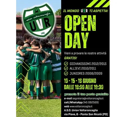 Open Day Giovanissimi, Allievi e Juniores