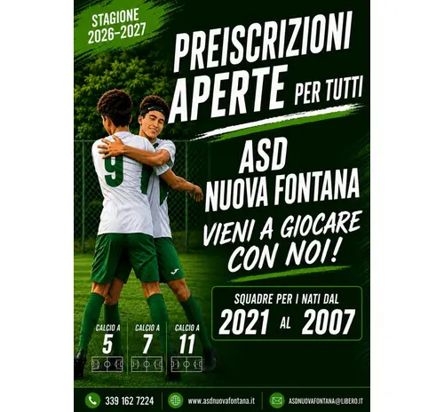 PREISCRIZIONI (NUOVI ATLETI) 2026-2027
