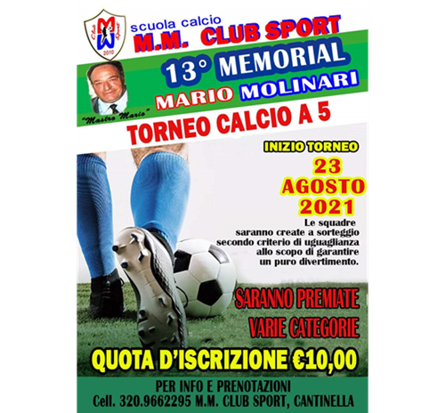 13° MEMORIAL "MASTRO MARIO" 2021