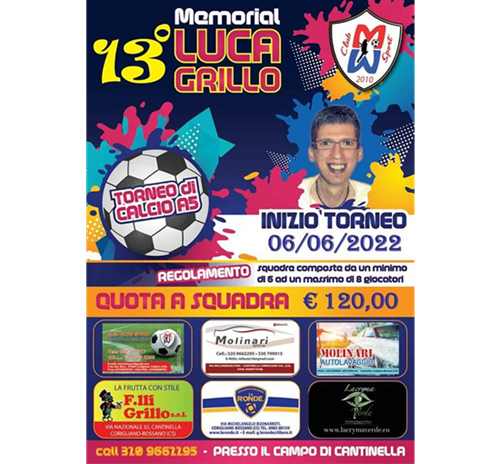 13° MEMORIAL "LUCA GRILLO" 2022