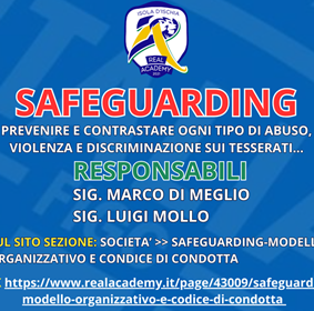 SAFE GUARDING: MODELLO ORGANIZZATIVO E CODICE DI CONDOTTA