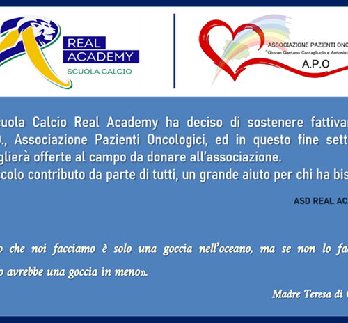IL REAL ACADEMY SOSTIENE L'A.P.O.