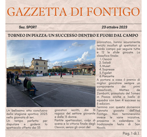 TORNEO IN PIAZZA 2023