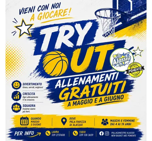 💛💙PROVE E ALLENAMENTI GRATUITI A MAGGIO-GIUGNO.. Ti aspettiamo!!!! ⛹️‍♀️⛹️‍♂️