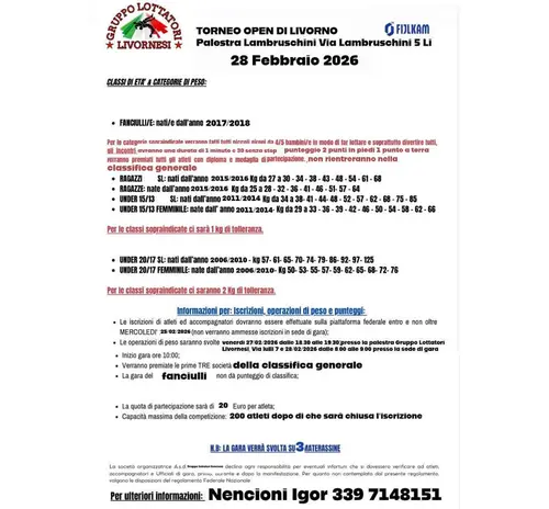 TROFEO OPEN DI LIVORNO